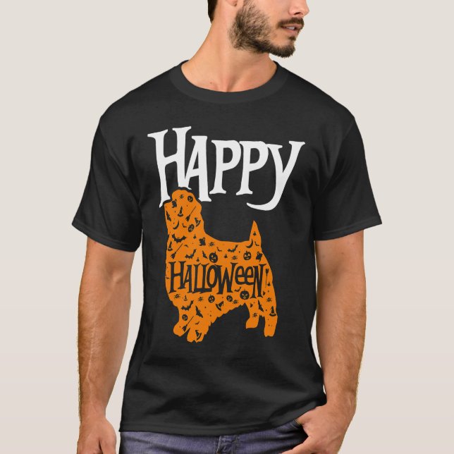 Camiseta Happy Halloween Norfolk Terrier (Frente)