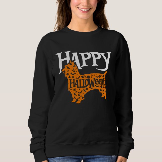 Camiseta Happy Halloween Silky Terrier (Frente)