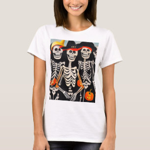 Camiseta Happy Halloween Skeletons