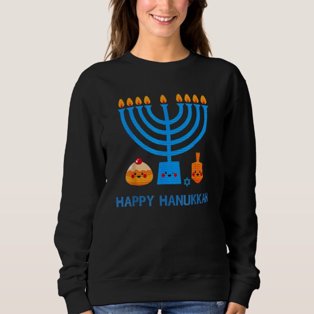 Camiseta Happy Hanukkah Jewish Chanukah Retro Mascot Kid Me (Frente)