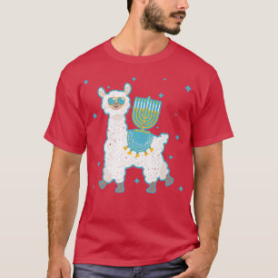 Camiseta Happy Hanukkah Llamakkah Llama Menorah Alpaca Jewi