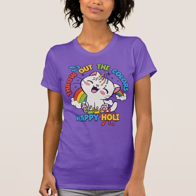 Camiseta Happy Holi Cat (Frente)
