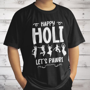 Camiseta Happy Holi Vamos Pawri Hindu Holi Festival Gifts