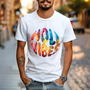 Camiseta Happy Holi Vibes Hands Hindu Holi Festival Gifts