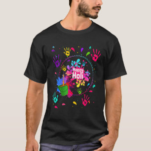 Camiseta Happy Holi Women Men Kids Color Índia 2022
