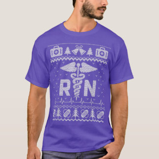 Camiseta Happy Holiday Ugly Christmas RN Proud Registered N
