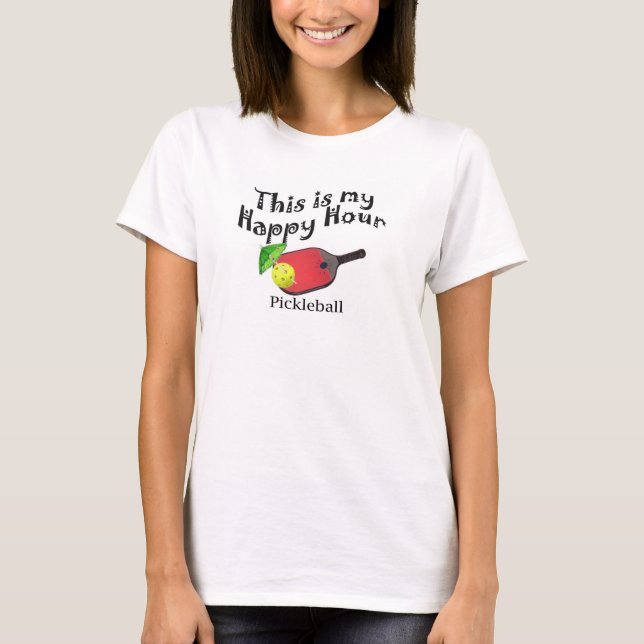 Camiseta happy hour do pickleball (Frente)