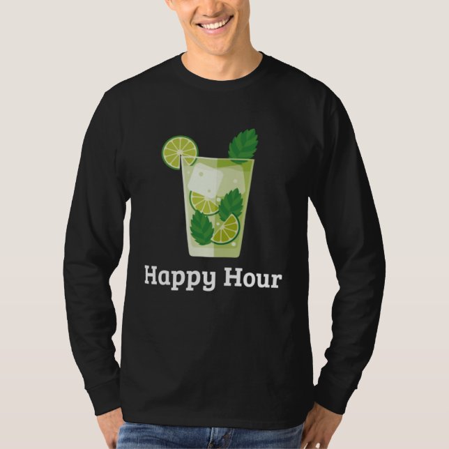 Camiseta Happy Hour Mojito  Cocktail Drinking Cinco de Mayo (Frente)