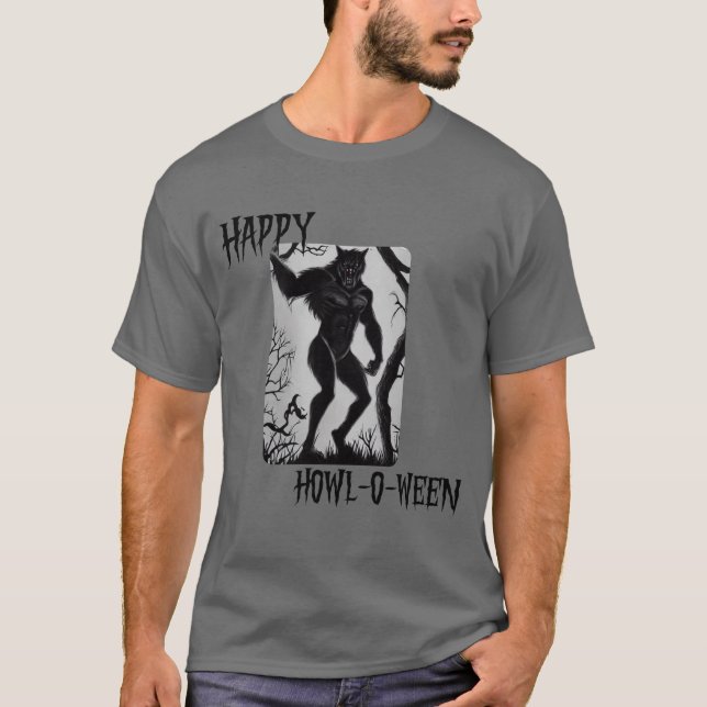 Camiseta Happy Howl-o-between Werewolf (Frente)