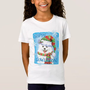 Camiseta Happy Howliday - Cão esquimó