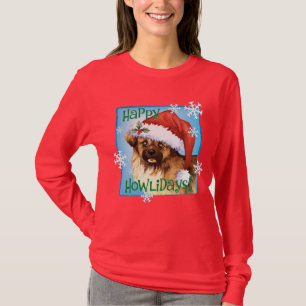 Camiseta Happy Howlidays Tibetano Spaniel