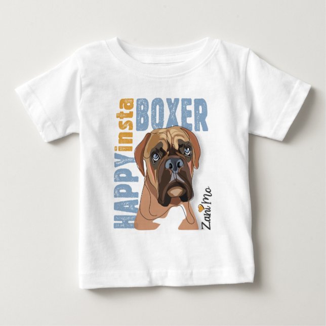 Camiseta Happy Insta Boxer - Zani Mo Dog (Frente)