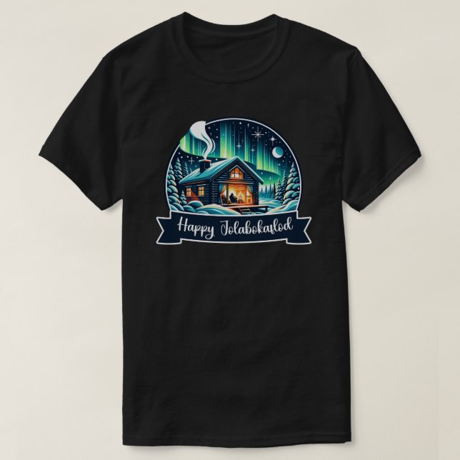 Camiseta Happy Jolabokaflod (Frente do Design)