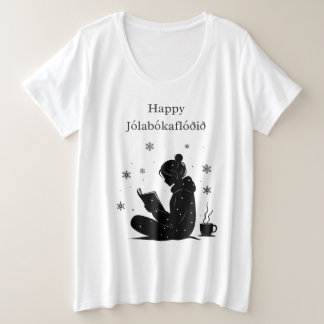 Camiseta Happy Jolabokaflod - Presente de Inundação do Livr