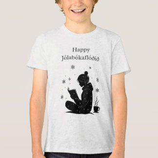 Camiseta Happy Jolabokaflod - Presente de Inundação do Livr