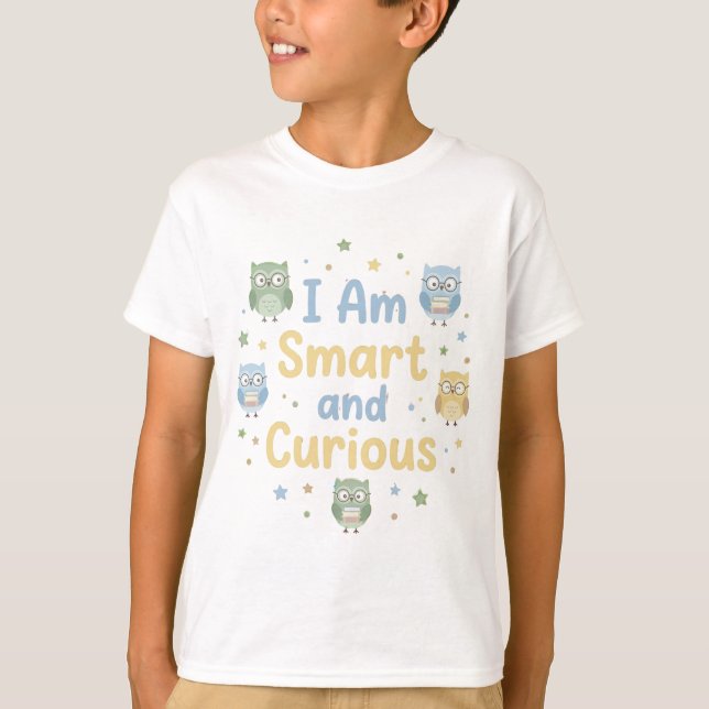Camiseta Happy Kids Learning Affirmation Smart Curious (Frente)