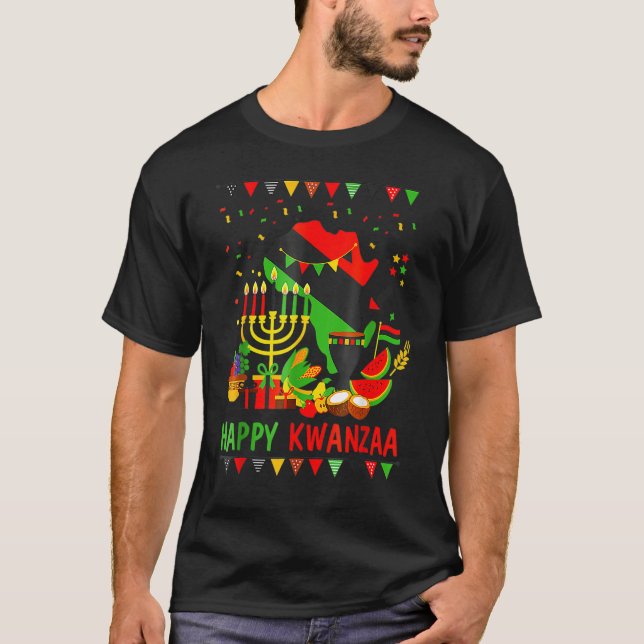 Camiseta Happy Kwanzaa 7 Principles Of Kwanzaa December 26  (Frente)