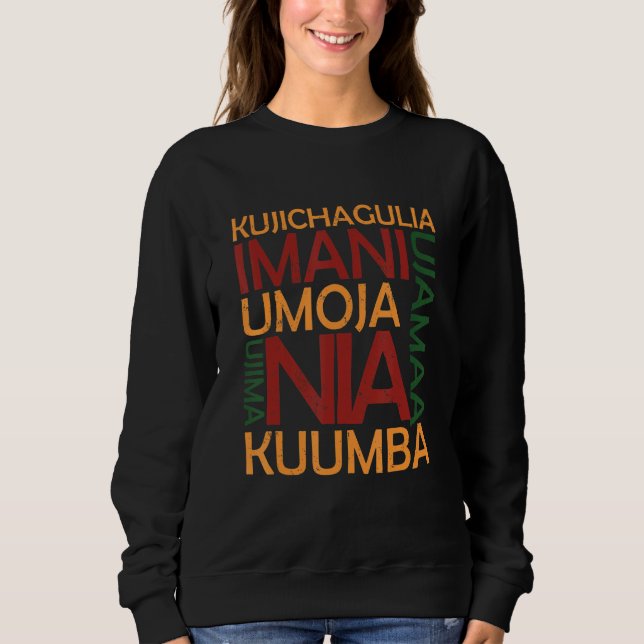 Camiseta Happy Kwanzaa Seven Principles Of Kwanzaa African  (Frente)