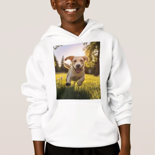 Camiseta Happy Labrador Puppy em execução (Frente)