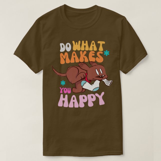 Camiseta Happy Labrador Retro Hippie 60s VIBES Men's Women' (Frente do Design)