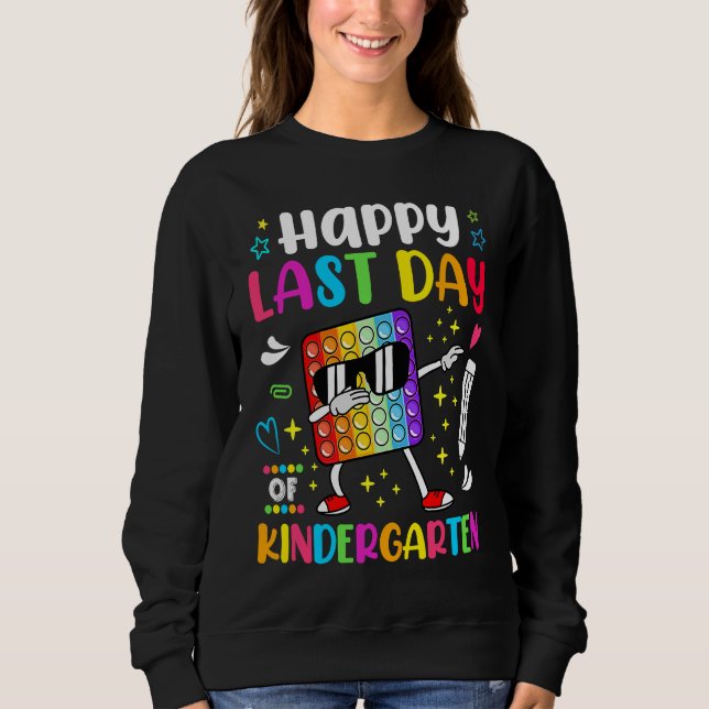 Camiseta Happy Lasy Day Of School Kindergarten Teacher Stud (Frente)