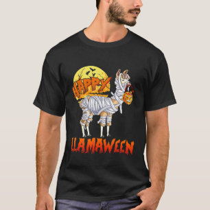 Camiseta Happy Llamabetween Halloween Llama Costume Womens 