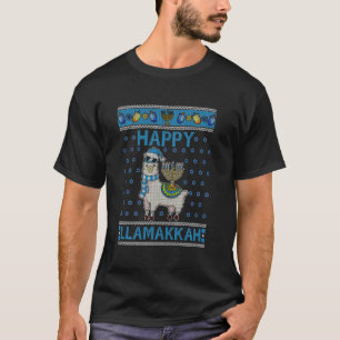 Camiseta Happy Llamakkah Funny Llama Ugly Hanukkah Sweater