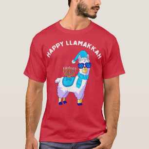 Camiseta Happy Llamakkah Hanukkah Llama Chanukah Alpaca 