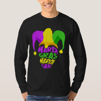 Camiseta Happy Mardi Gras Day Party Hat Women