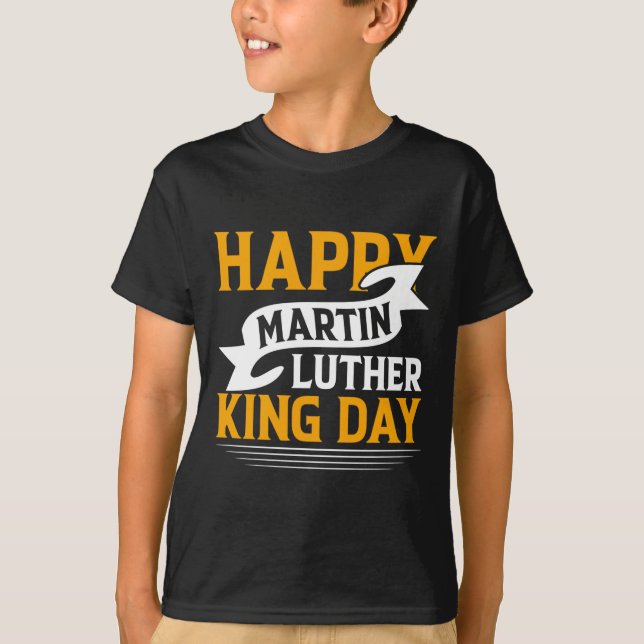 Camiseta Happy Martin Luther King Day Sticker (Frente)