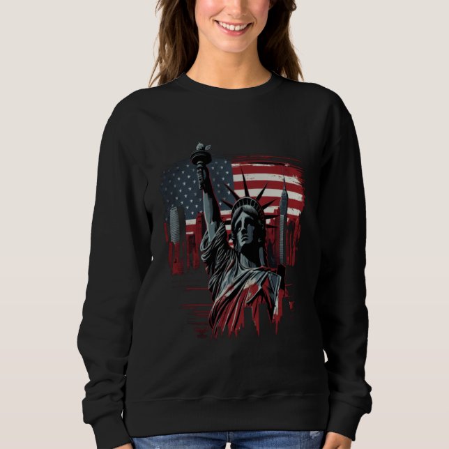 Camiseta Happy Memorial Day New York NY City Skyline USA Am (Frente)