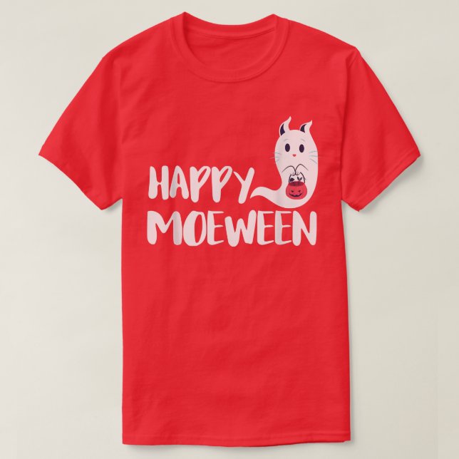 Camiseta Happy Moebetween Hallowen Cat (Frente do Design)