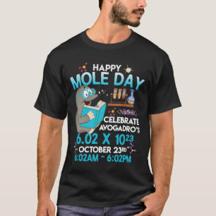 Camiseta Happy Mole Day 23 de outubro, Professor de Químic