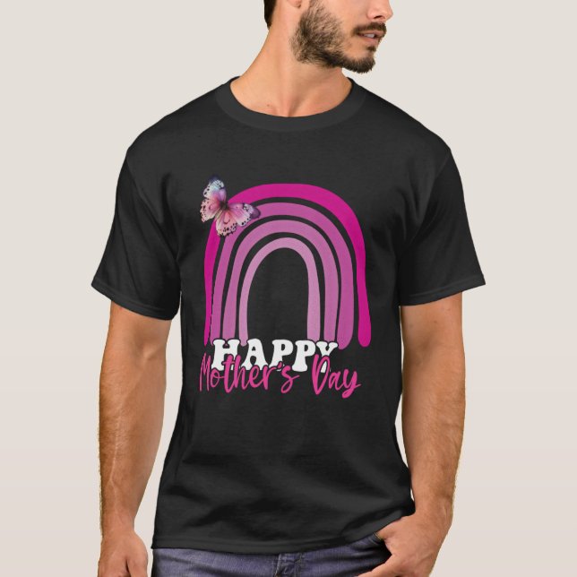 Camiseta Happy Mother s Day 2023 Mother s Day Rainbow Mom D (Frente)