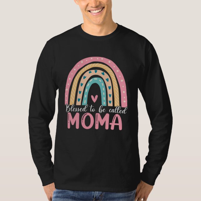 Camiseta Happy Mothers Day Blessed To Be Called Moma Rainbo (Frente)