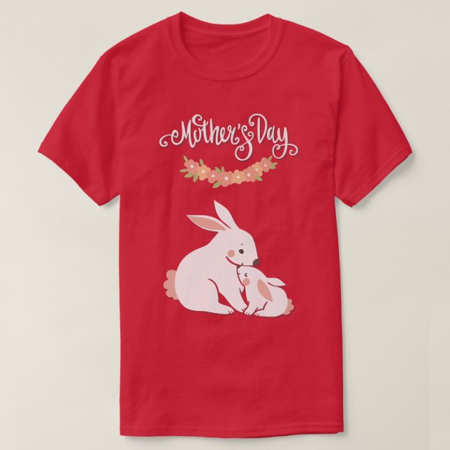 Camiseta Happy Mother's Day Bunny Tee  (Frente do Design)