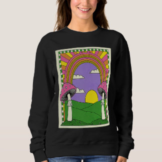 Camiseta Happy Mushroom Psychedelics Rainbow