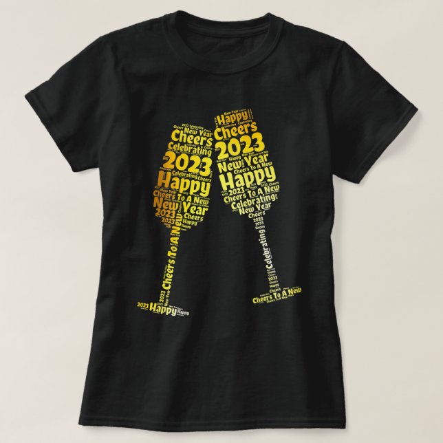 Camiseta Happy New Year 2023 New Years Eve Party Supplies N (Frente do Design)