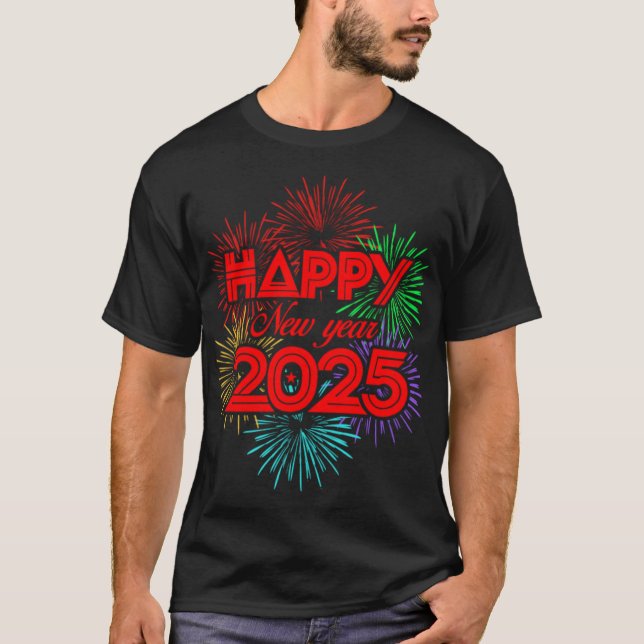 Camiseta Happy New Year 2025 (Frente)