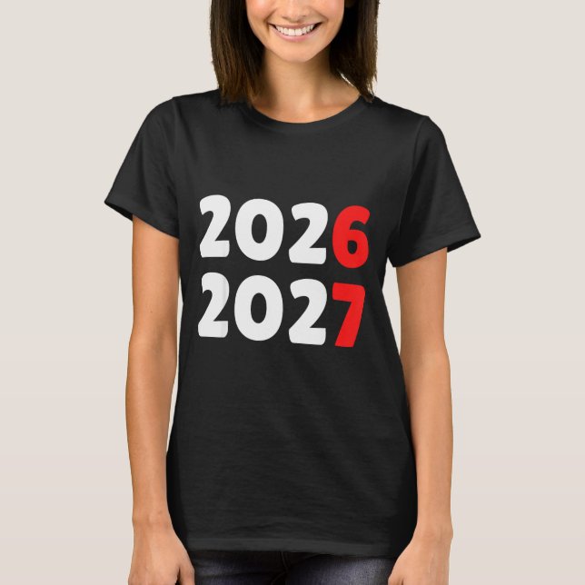 Camiseta Happy New Year 2026 2027 Funny Six Seven 67 Meme C (Frente)
