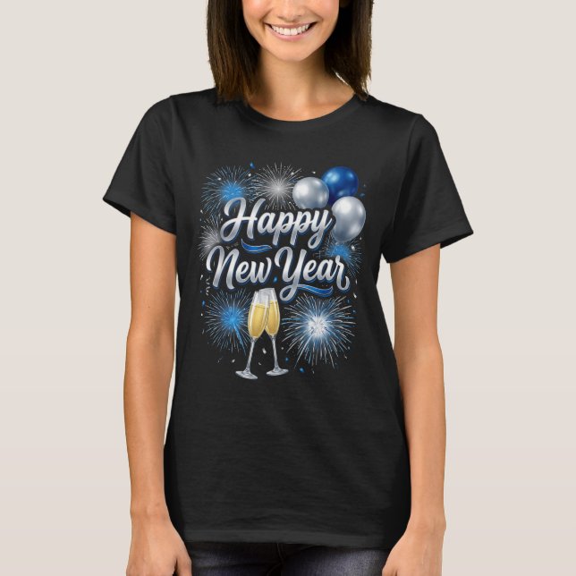 Camiseta Happy New Year 2026 Family Matching New Year Eve P (Frente)