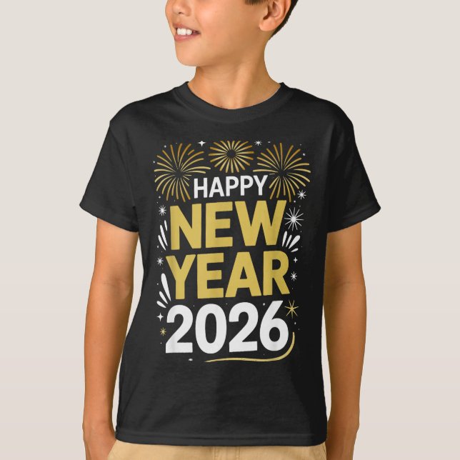 Camiseta Happy New Year 2026 - New Year's Eve 2026  (Frente)