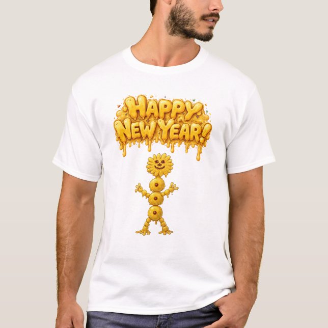 Camiseta Happy New Year Earwax Monster (Frente)