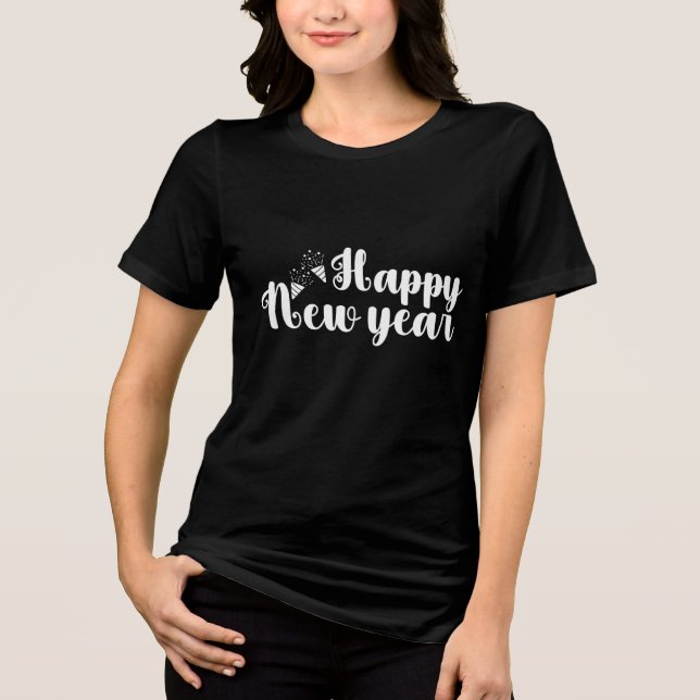Camiseta Happy New Year Elegant Script Tee (Frente)