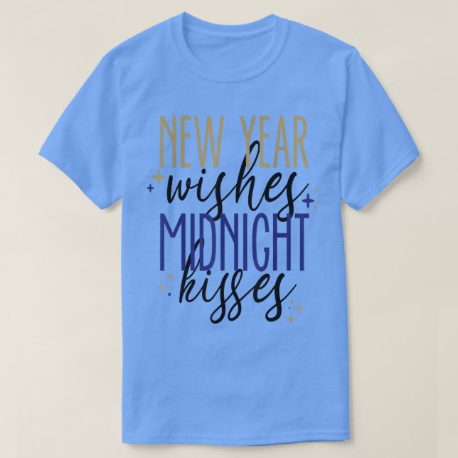 Camiseta Happy New Year Eve Party New Year Wishes Midnight  (Frente do Design)