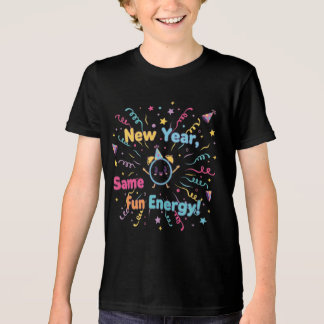 Camiseta Happy New Year Fun Energy Design for Boys and Girl