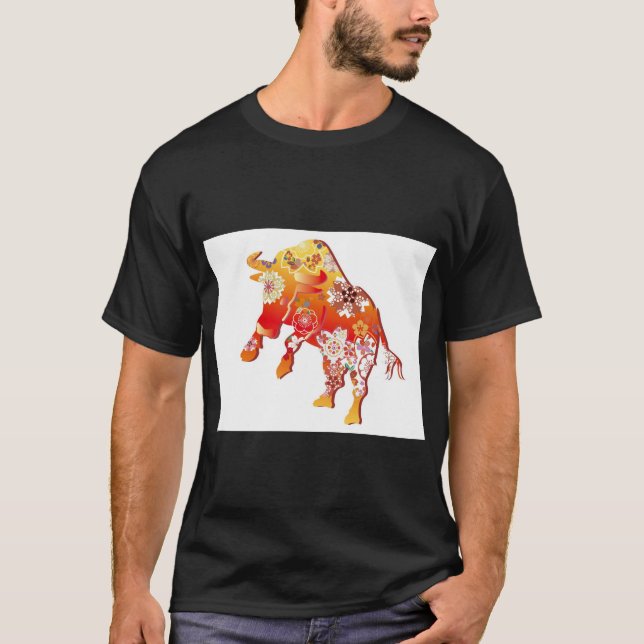 Camiseta Happy New Year Lucky Bull (Frente)