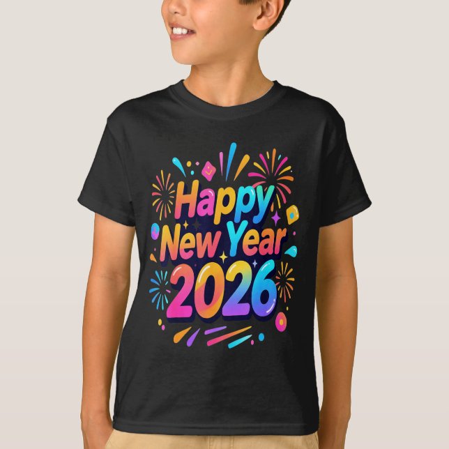 Camiseta Happy New Year, Merry Christmas  (Frente)