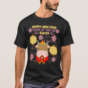 Camiseta Happy New Year of the OX 2021 Chinese clothes for