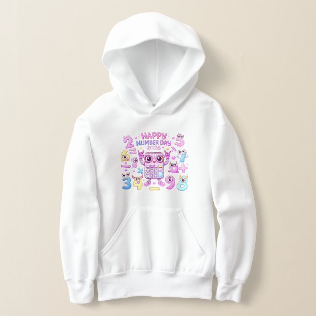 Camiseta Happy Number Day Cute Calculator Math Hoodie (Postura )